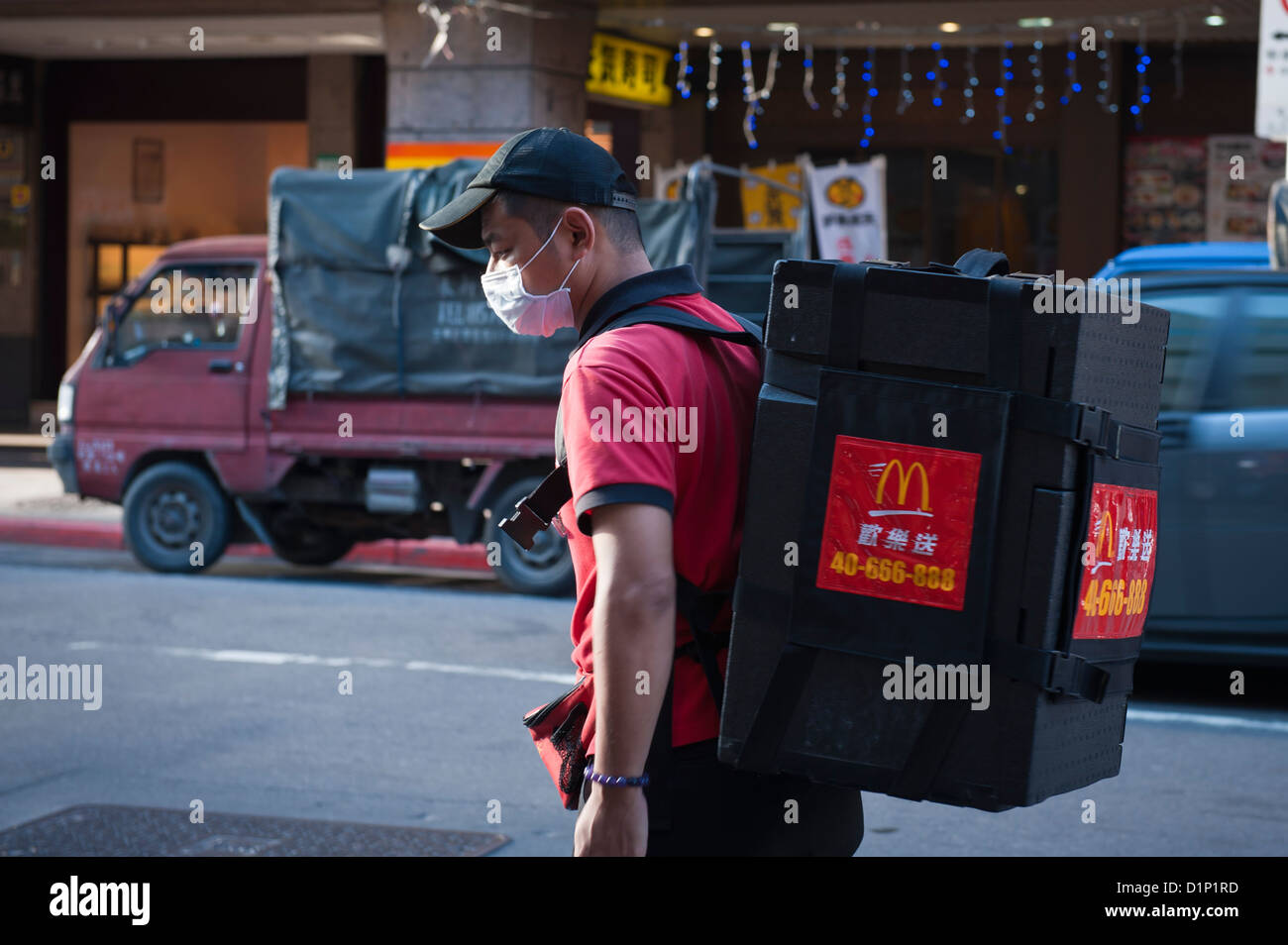 Fast-Food-Lieferung, Taipei Stockfoto