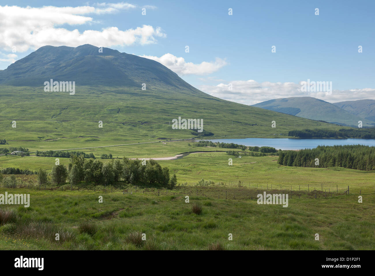 Loch Tulla, schwarzer Berg, Argyll, Schottland, UK Stockfoto