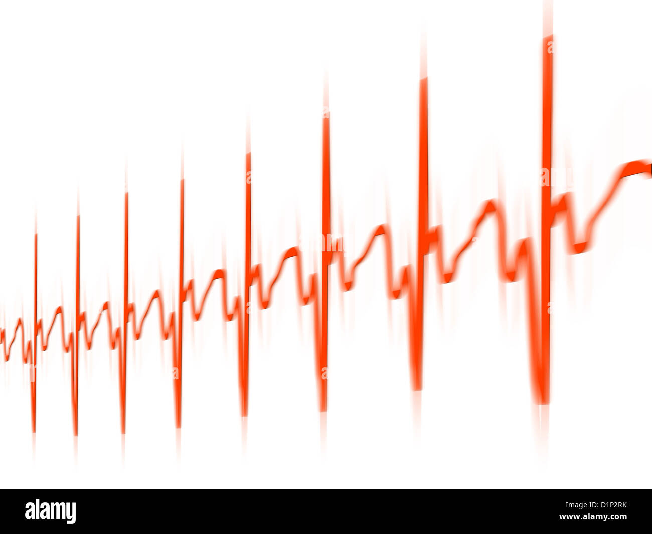 EKG, Computer-Grafik Stockfoto