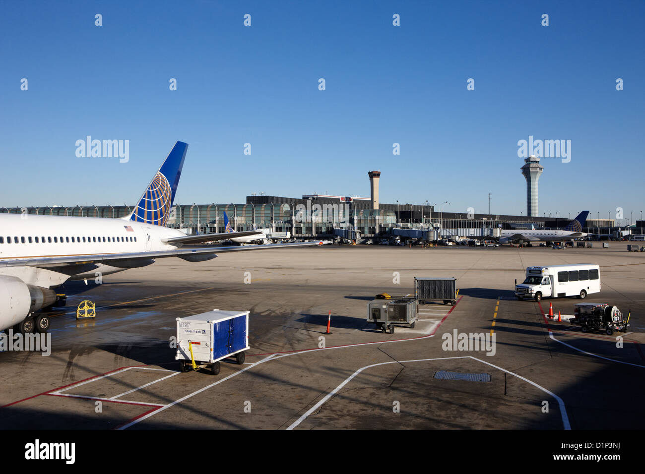 United Airlines terminal O' Hare International Airport Chicago Illinois USA Stockfoto