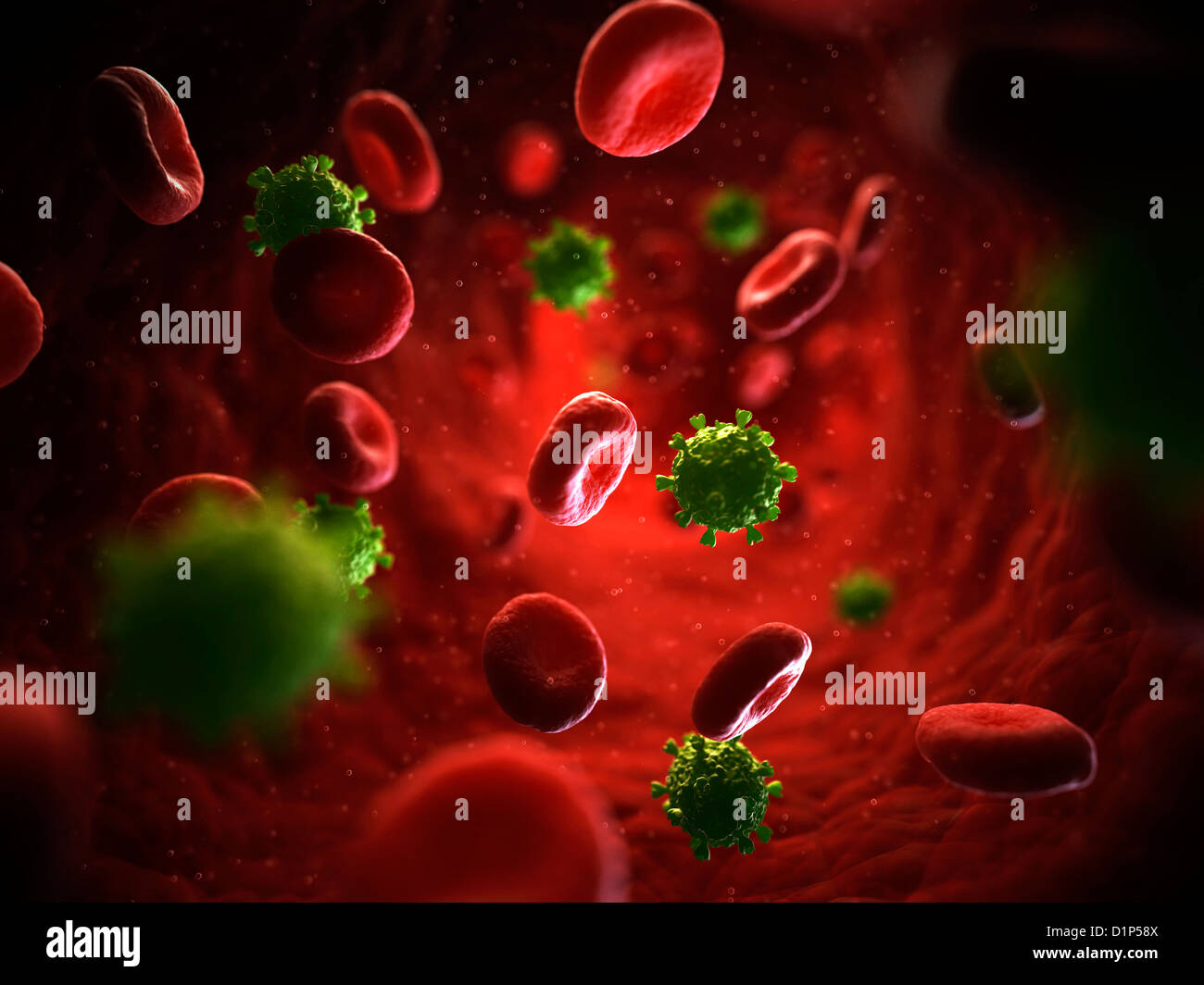 HIV-Infektion, artwork Stockfoto