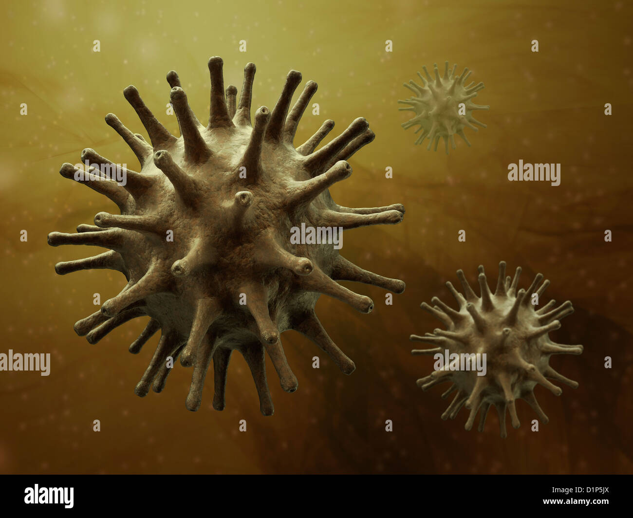Viruspartikel, artwork Stockfoto