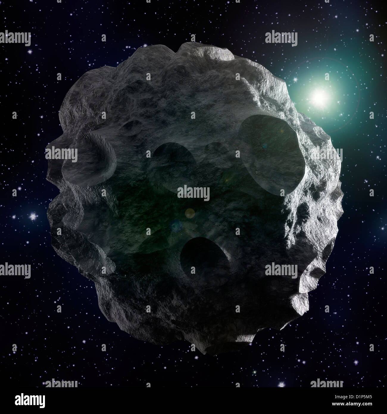 Asteroid, Kunstwerk Stockfoto