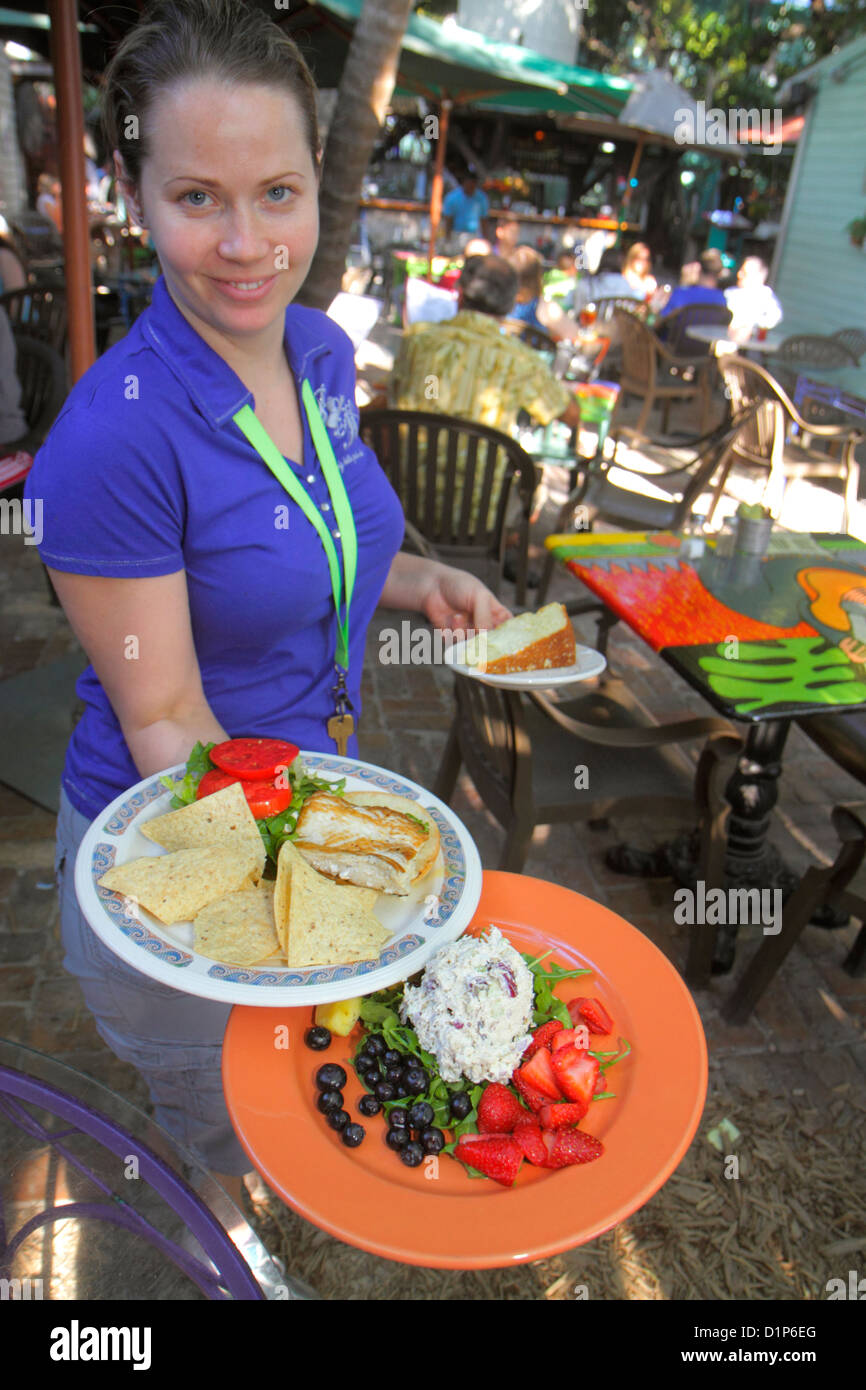 Key West Florida, Keys Bahamas Village, Petronia Street, Blue Heaven, Restaurants, Restaurants, Restaurants, Restaurants, Cafés, Außentische im Freien, woma Stockfoto