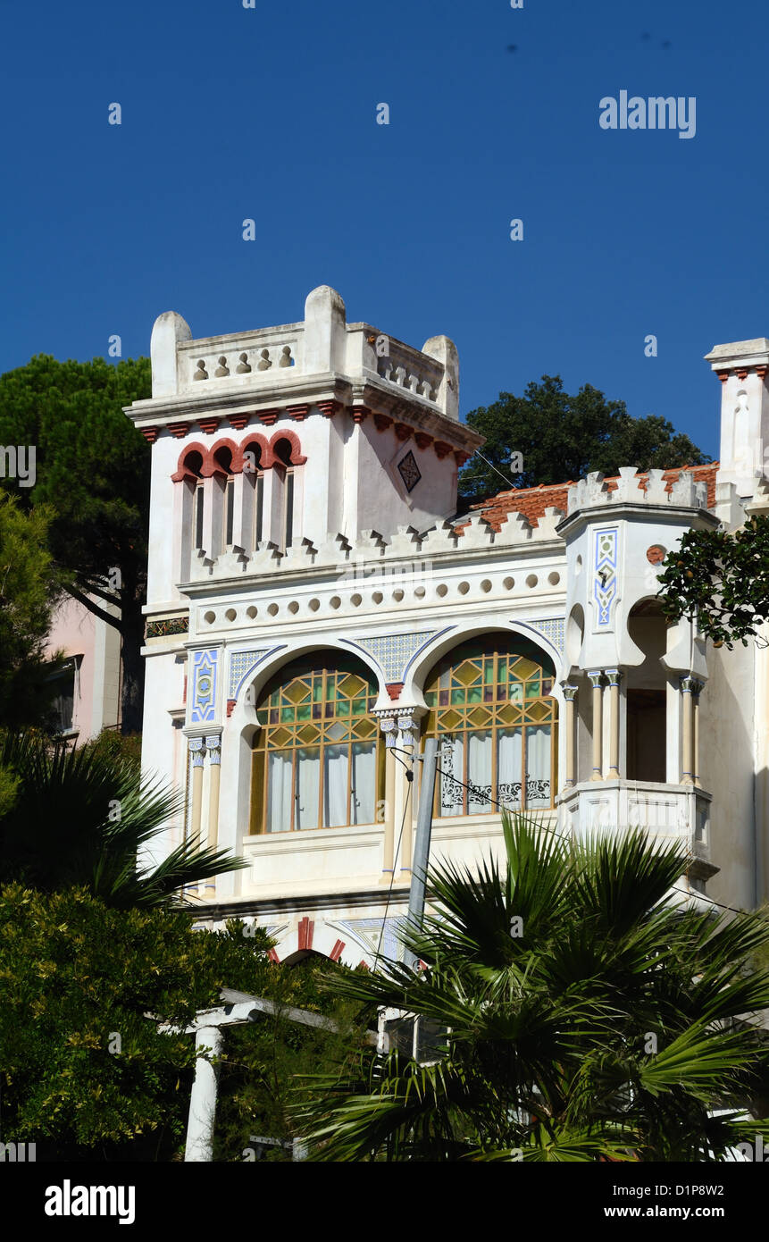 La Palestine Villa im orientalischen Stil Haus oder Herrenhaus an der Küste oder Corniche L'Estaque Marseille Provence Frankreich Stockfoto
