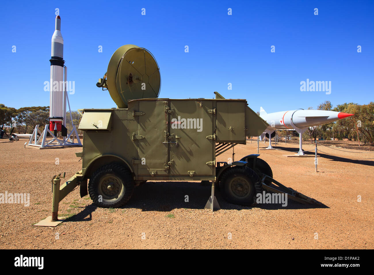 Rocket Park Woomera Südaustralien Stockfoto