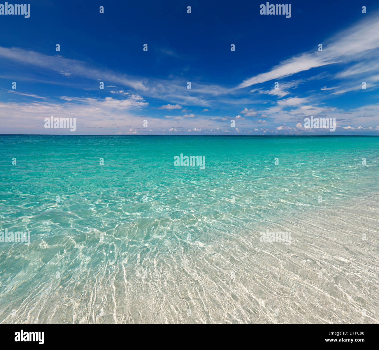 Cristal klares Meerwasser Stockfoto