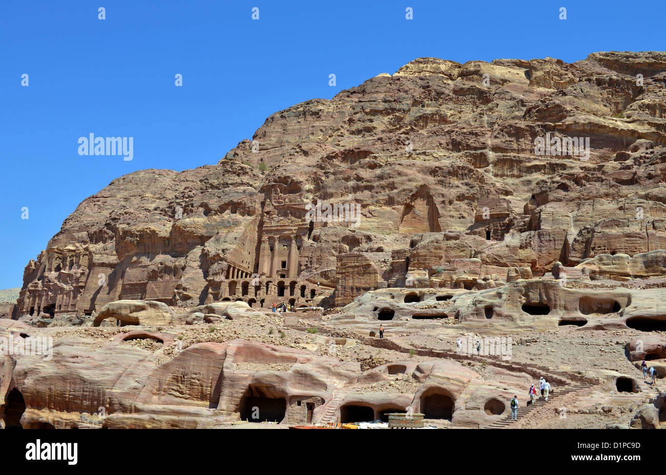 Die Urn-Grab, Petra, Jordanien. Stockfoto