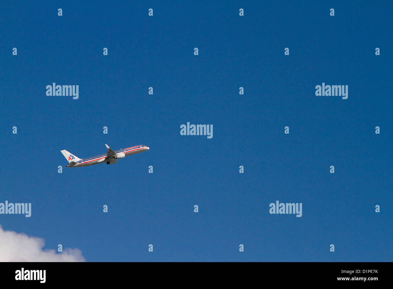 American Airlines Boeing 767 auf ausziehen aus dem Miami International Airport, Florida, USA. Stockfoto