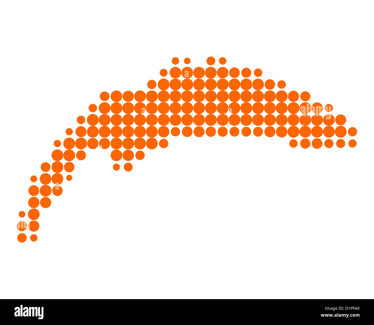Karte des Genfer Sees Stockfoto