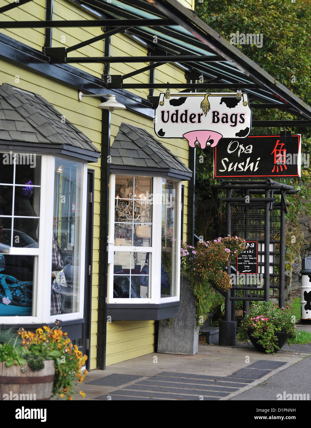 Cow Bay-Souvenir-Shop, Prince Rupert, Britisch-Kolumbien, Kanada Stockfoto