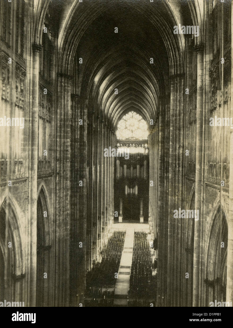 Ca. 1910er Jahre Fotografie, Cavaillé-Coll-Orgel in der Kirche St. Ouen in Rouen, Frankreich. Stockfoto