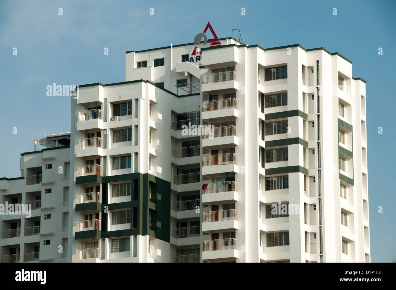 Wohnung äußere close up, Trivandrum, Indien Stockfoto