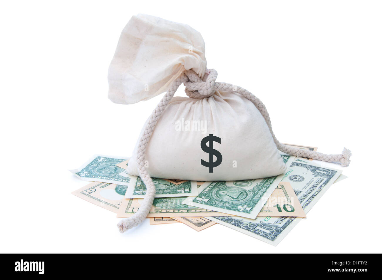 Dollar Geld sack Stockfoto