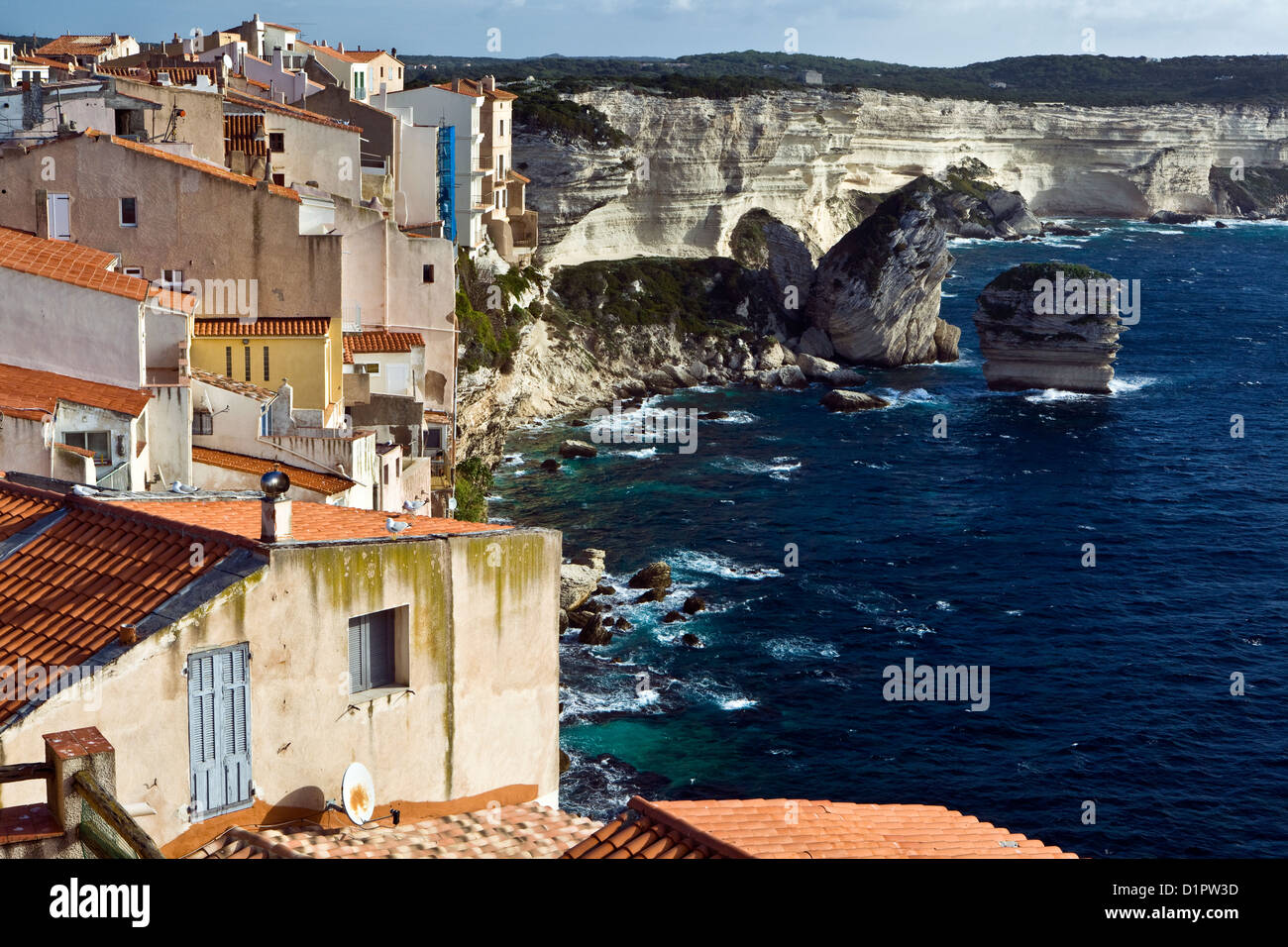 Die alte Stadt von Bonifacio (Korsika, Frankreich) Stockfoto