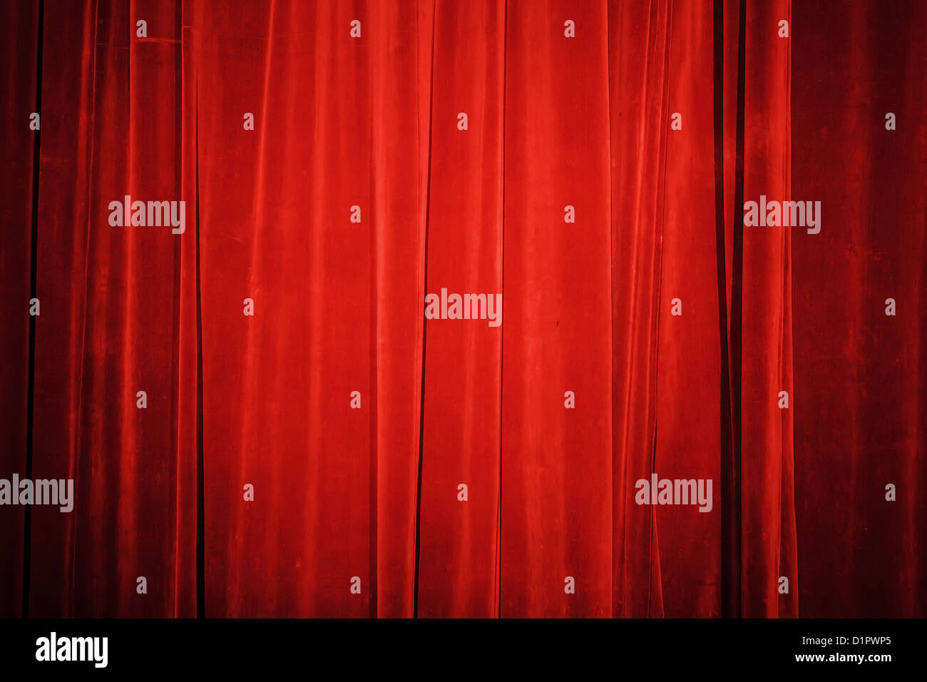 Vintage natürliche samt roten Vorhang Hintergrundtextur Stockfoto