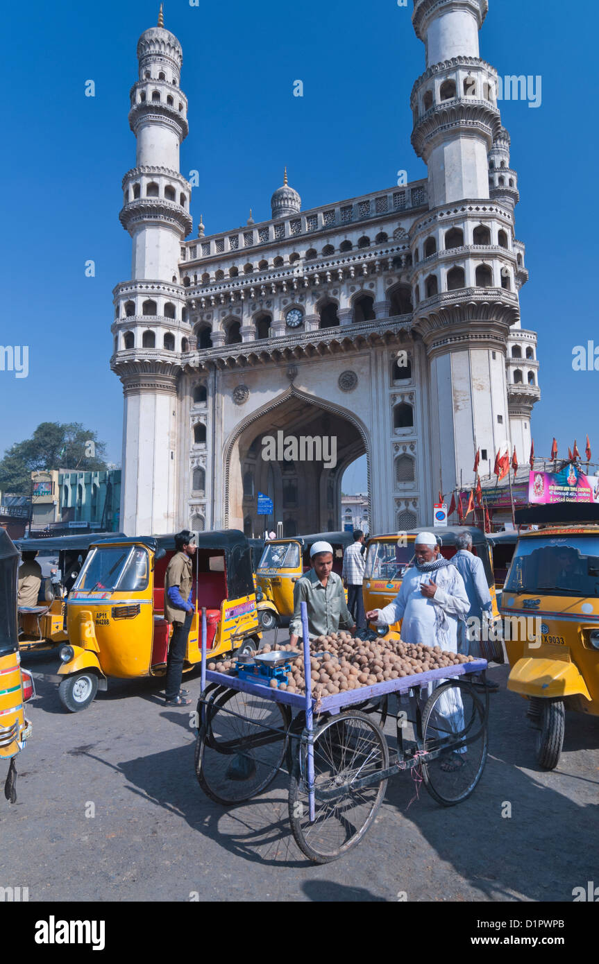 Charminar Hyderabad Andhra Pradesh, Indien Stockfoto