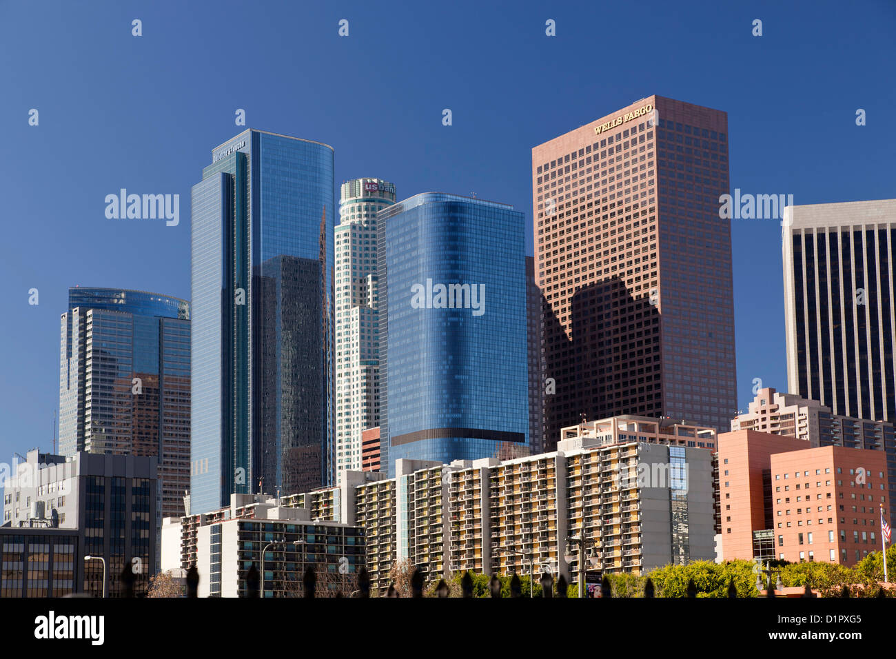 Skyline von Downtown Los Angeles, California, Vereinigte Staaten von Amerika, USA Stockfoto