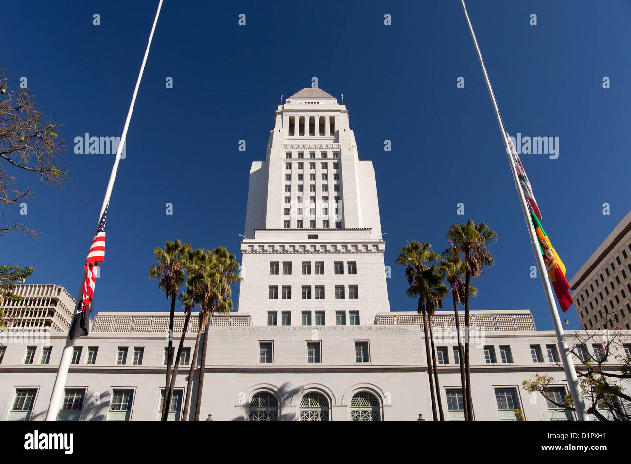 Rathaus, die Innenstadt von Los Angeles, California, Vereinigte Staaten von Amerika, USA Stockfoto