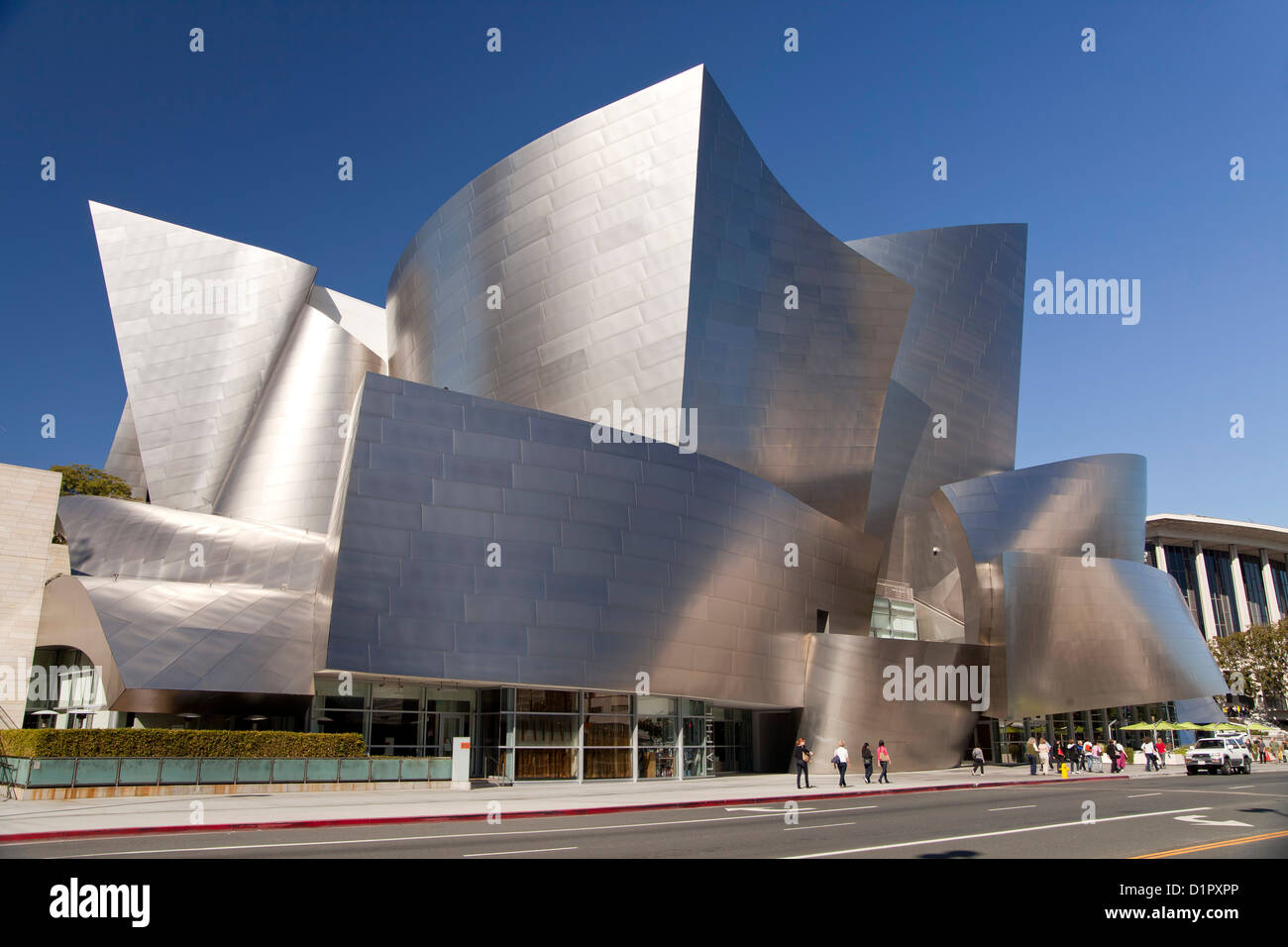 moderne Architektur von Frank Gehry, Walt Disney Concert Hall, Downtown Los Angeles, California, Vereinigte Staaten von Amerika, USA Stockfoto