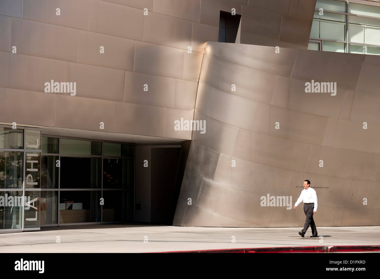 moderne Architektur von Frank Gehry, Walt Disney Concert Hall, Downtown Los Angeles, California, Vereinigte Staaten von Amerika, USA Stockfoto