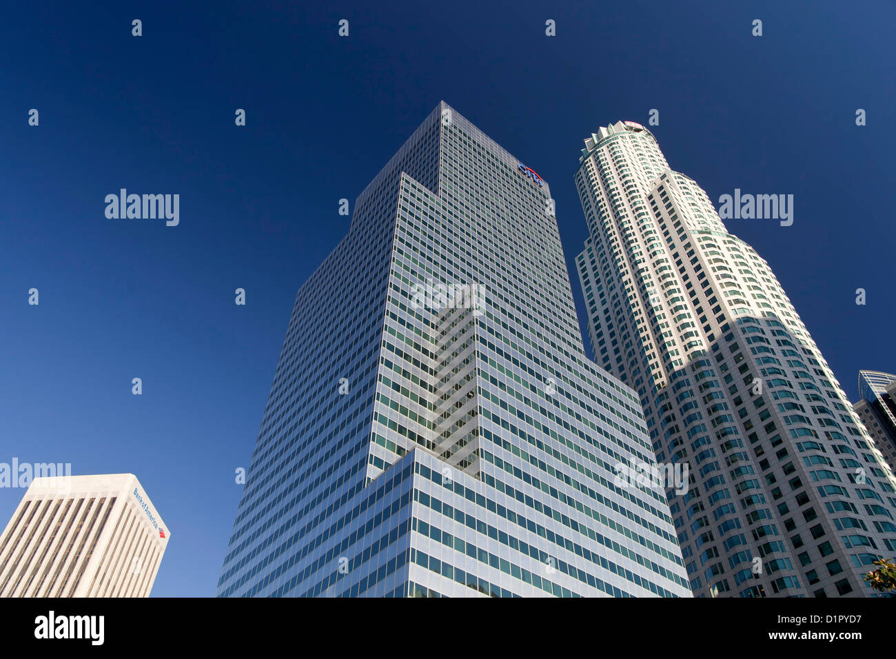Citibank und US Bank Tower, die Innenstadt von Los Angeles, California, Vereinigte Staaten von Amerika, USA Stockfoto