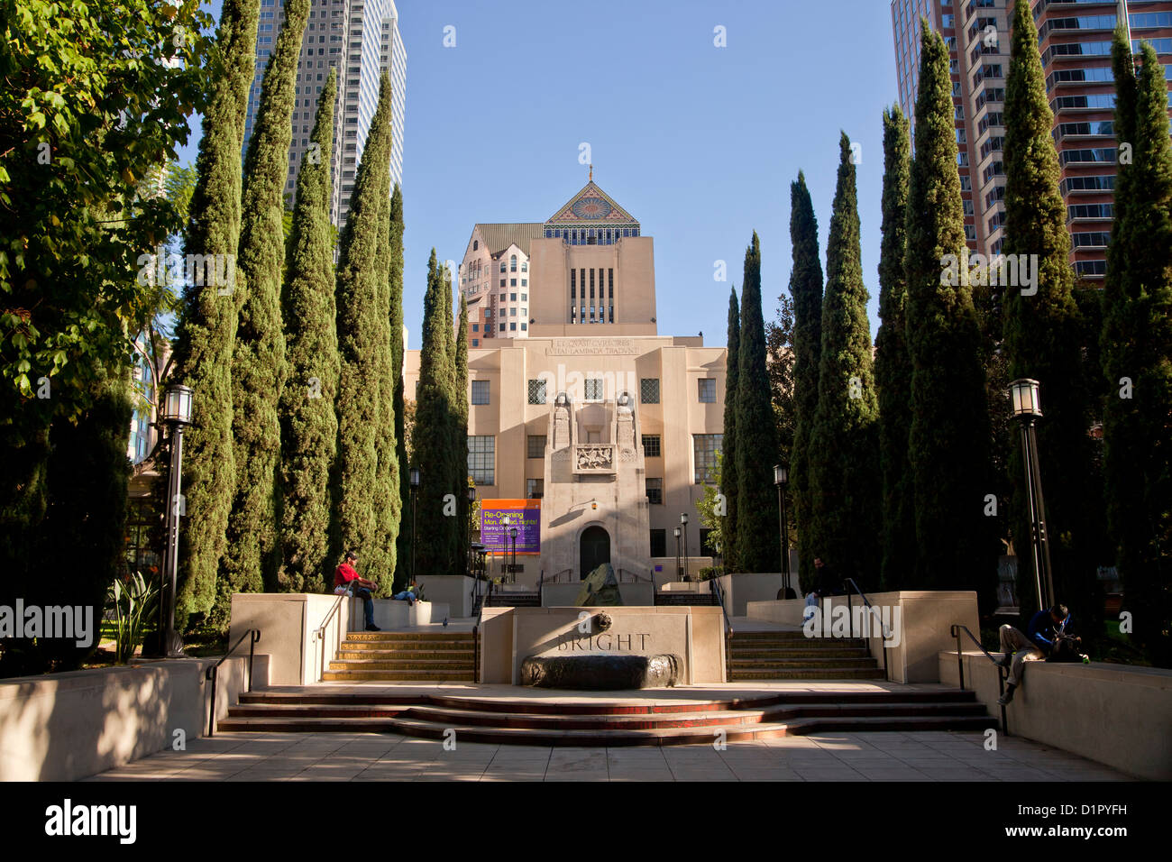 Los Angeles Central Library, die Innenstadt von Los Angeles, California, Vereinigte Staaten von Amerika, USA Stockfoto