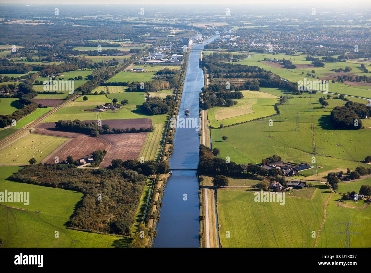 Den Niederlanden, Goor, Höfen und Feldern. Landwirtschaft. Luftbild Stockfoto