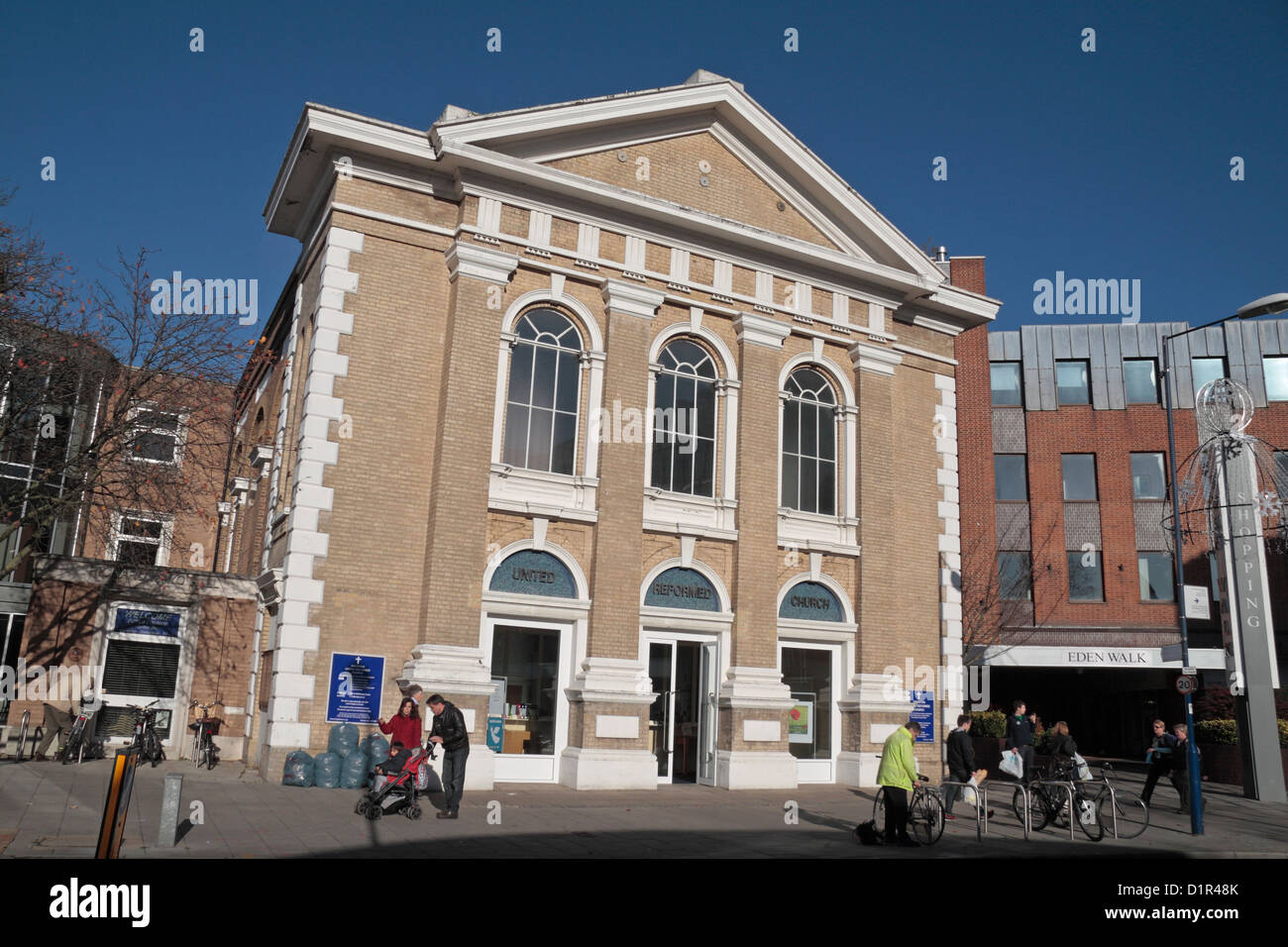 Die reformierte Kirche, Eden Street, Kingston upon Thames, Großbritannien. Stockfoto