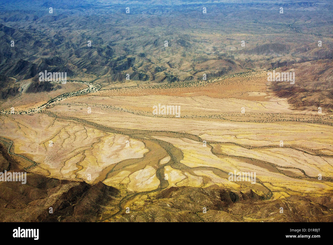 Eine Luftaufnahme über Damaraland Stockfoto