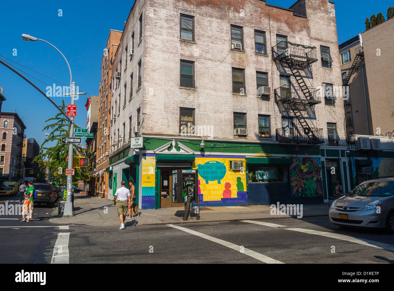 New York City, NY, USA, East Village Straßenszenen, lokalen American Bistro Restaurant Stockfoto