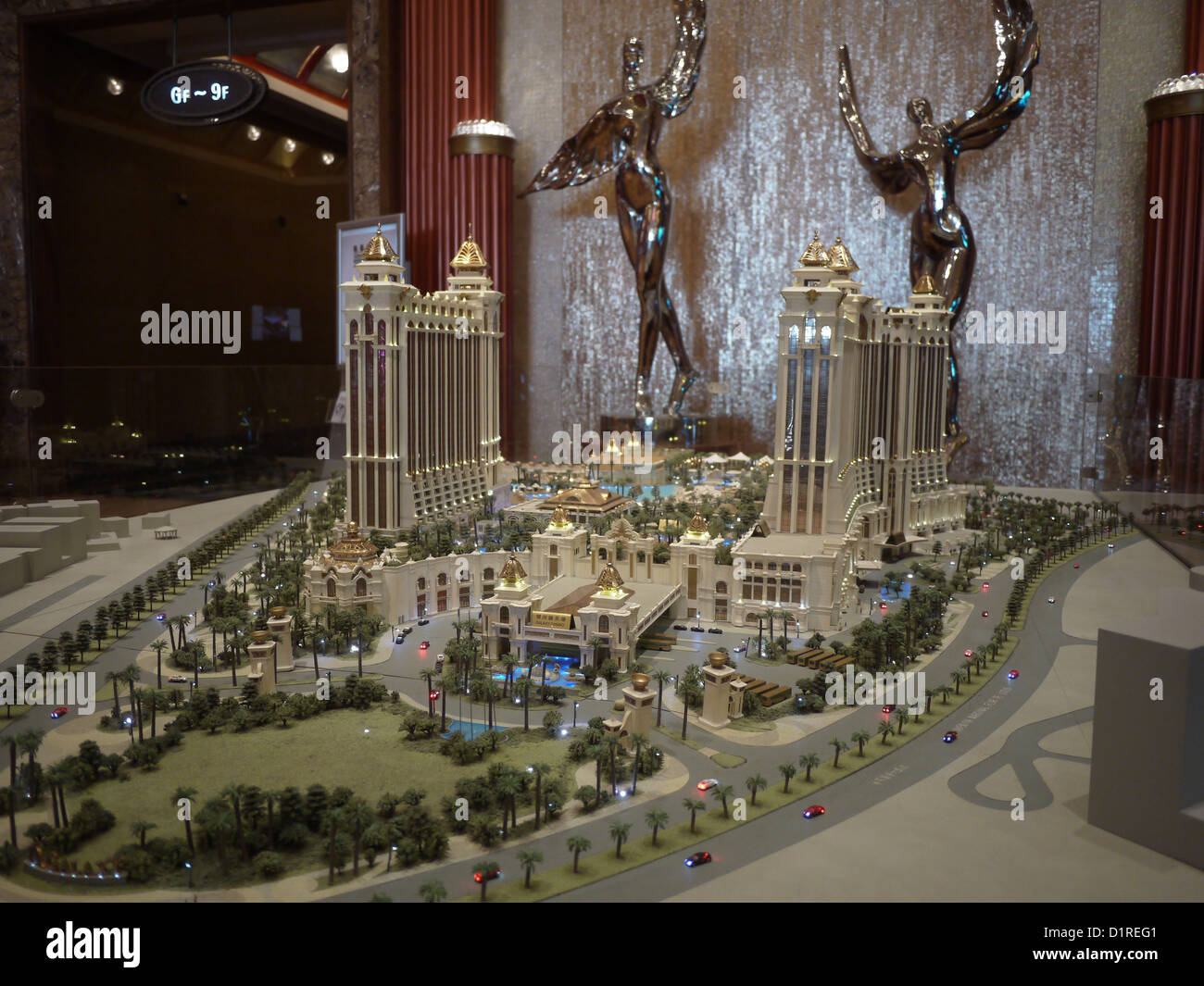 Galaxy Macau Hotel skaliert Modell Stockfoto