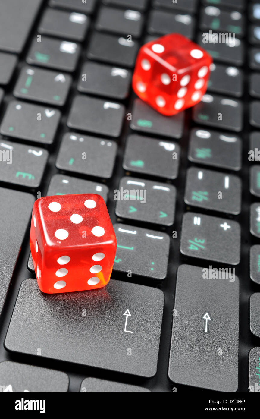 Online-Glücksspiel Stockfoto