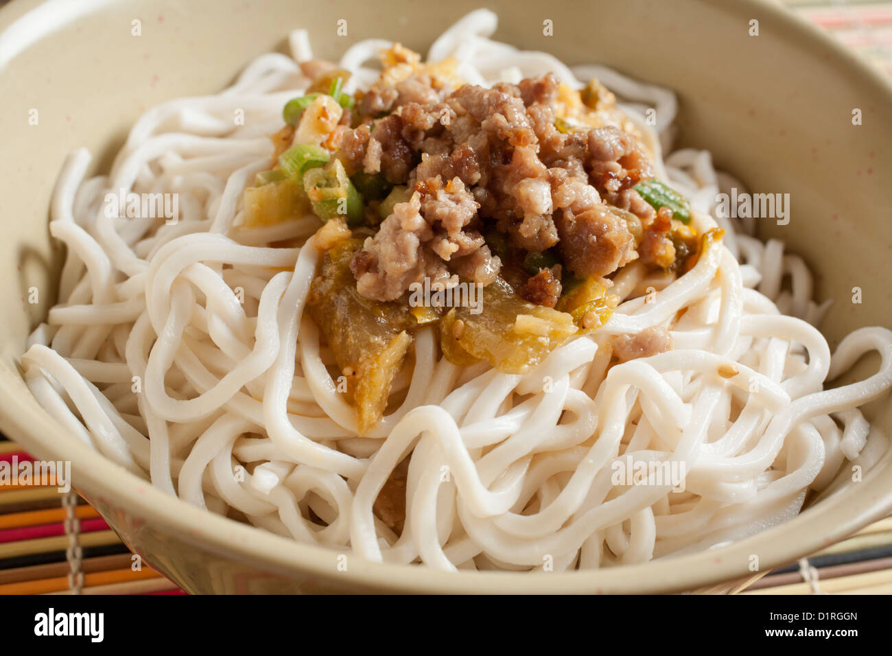 Dan Dan Nudeln, der Sichuan-Klassiker Stockfoto