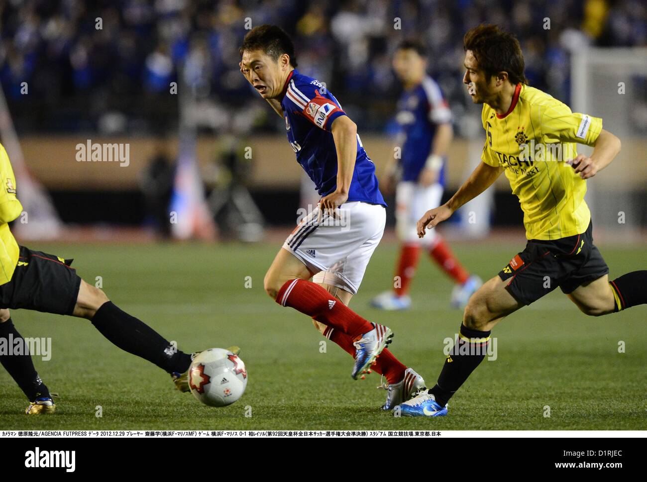 Manabu Saito (F Marinos), 29. Dezember 2012 - Fußball / Fußball: der 92. Kaiser Cup Halbfinalspiel zwischen Yokohama F Marinos 0-1 Kashiwa Reysol im National Stadium in Tokio, Japan. (Foto von Tokuhara/AFLO Takamoto) Stockfoto