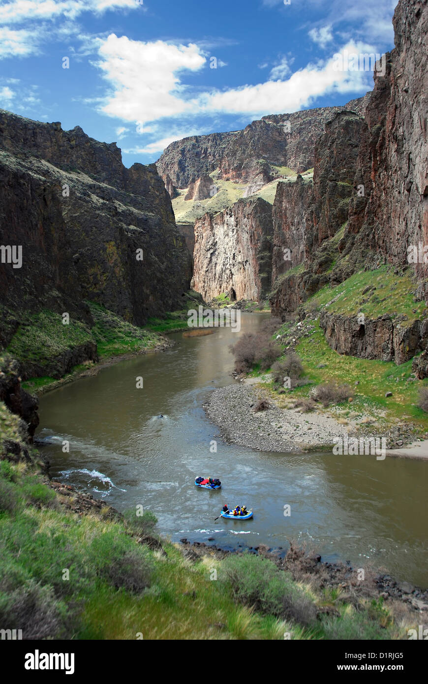 Rafting auf dem Owyhee River im südöstlichen Oregon. Stockfoto