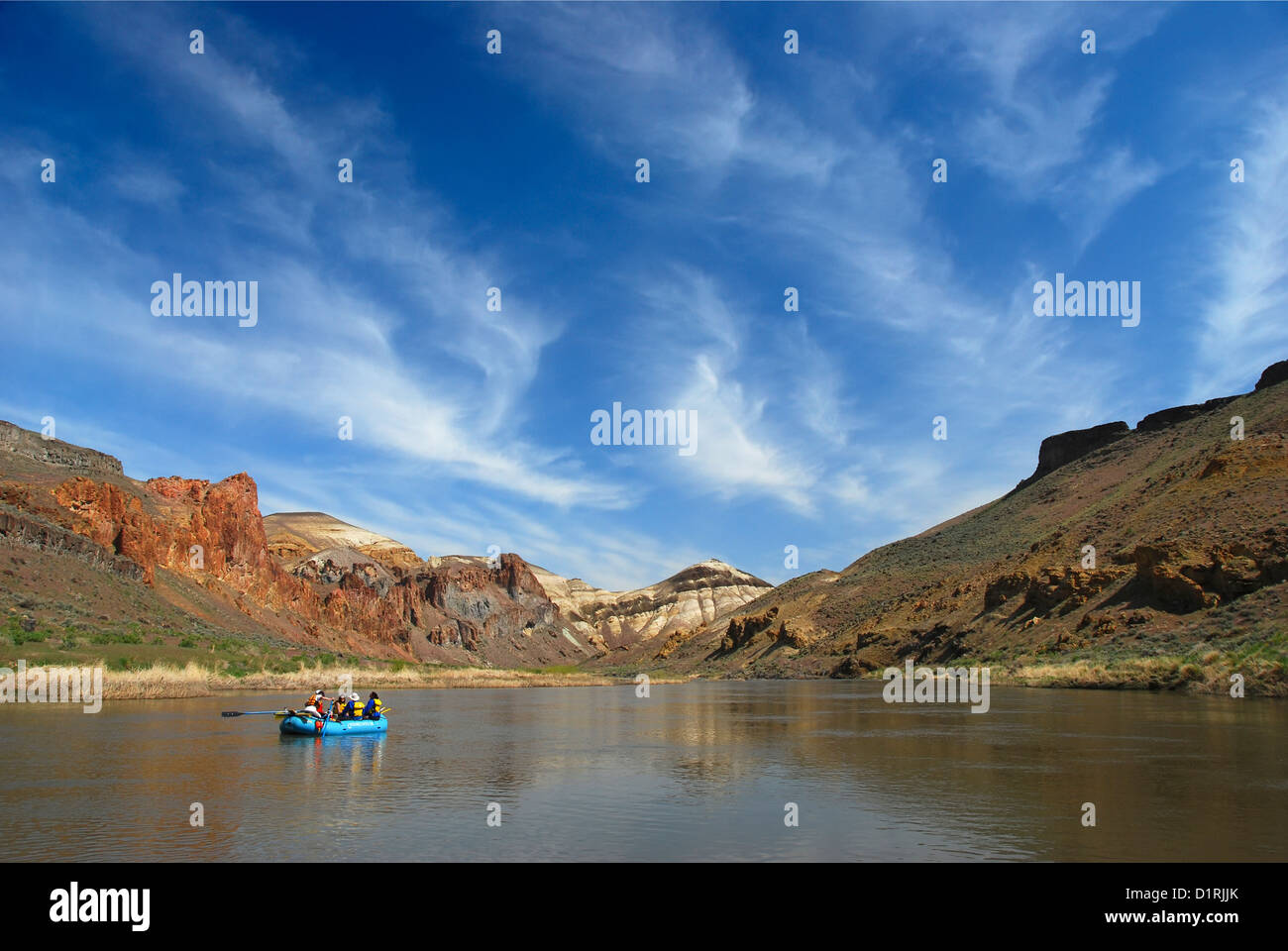 Rafting auf dem Owyhee River im südöstlichen Oregon. Stockfoto