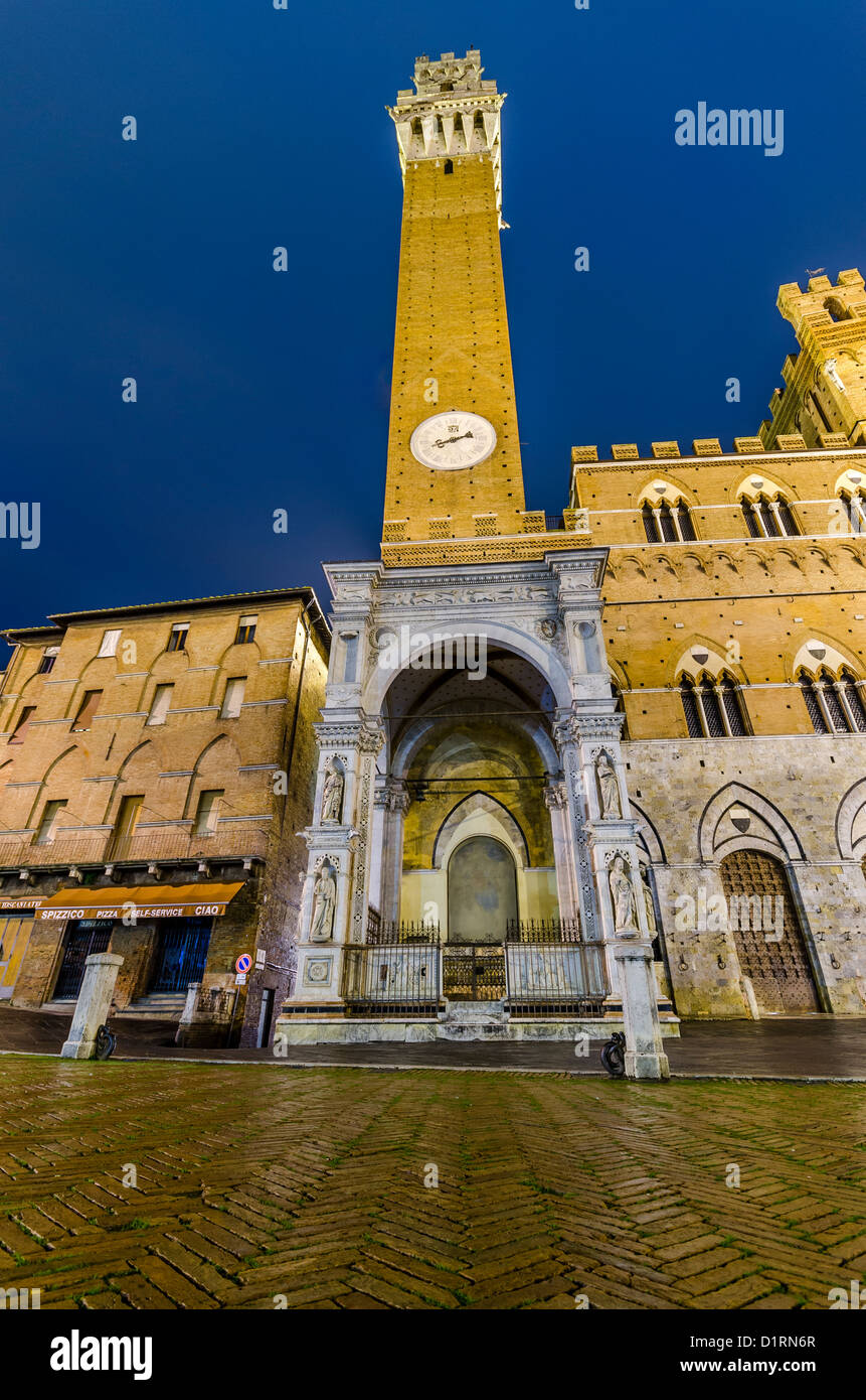 Piazza del Campo Siena Italia Stockfoto