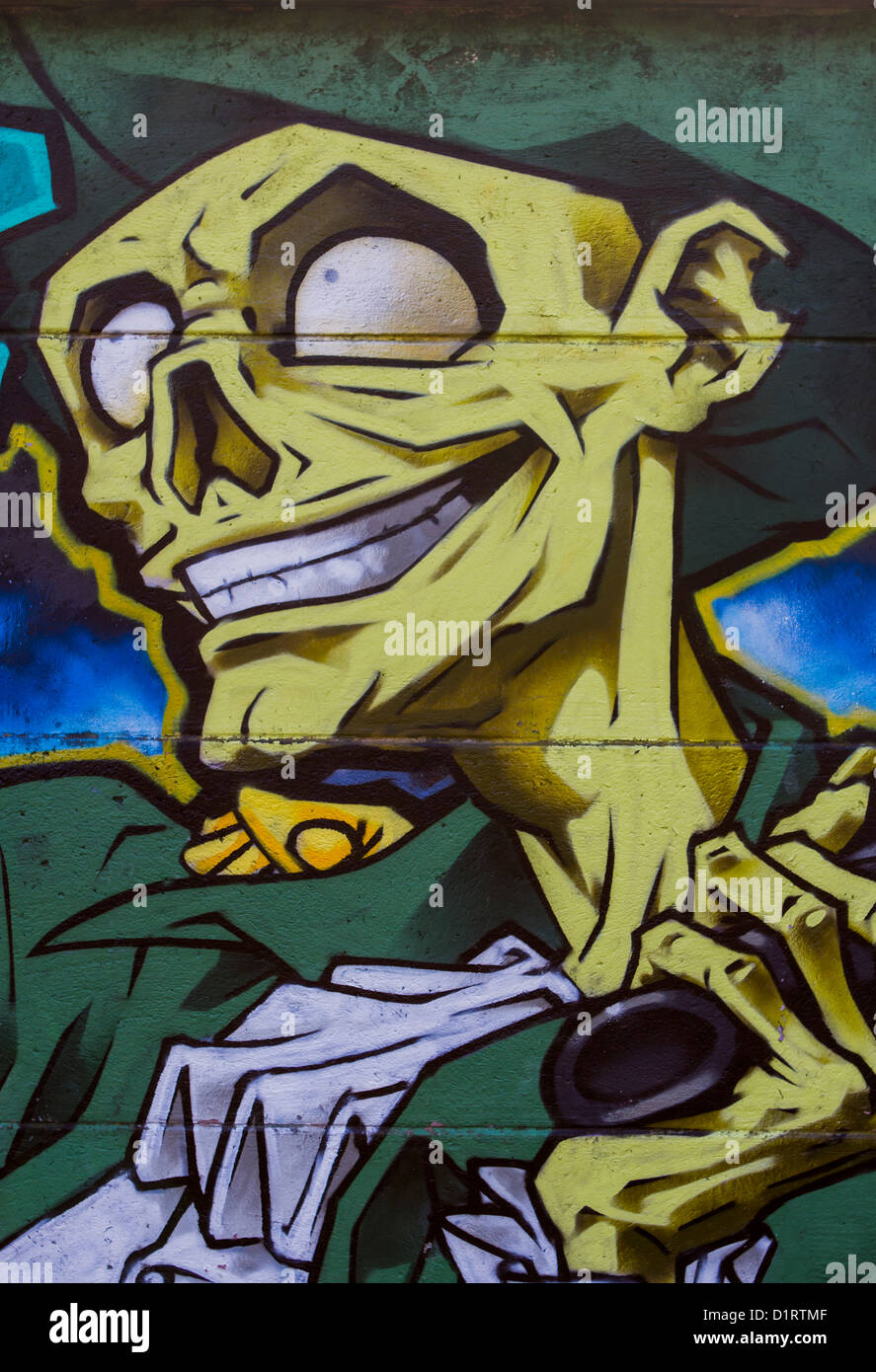 Graffiti an der Wand Stockfoto