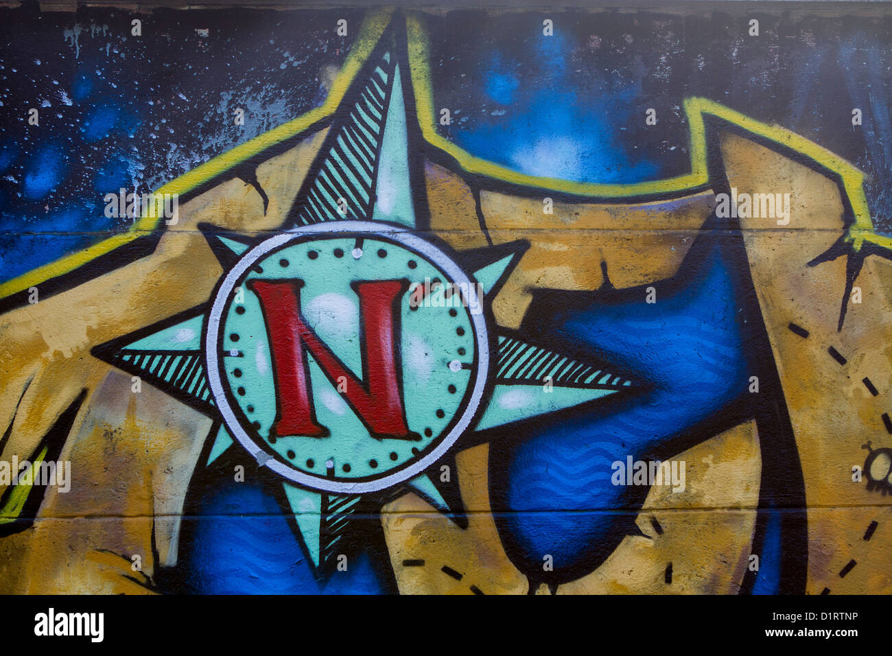 Graffiti an der Wand Stockfoto