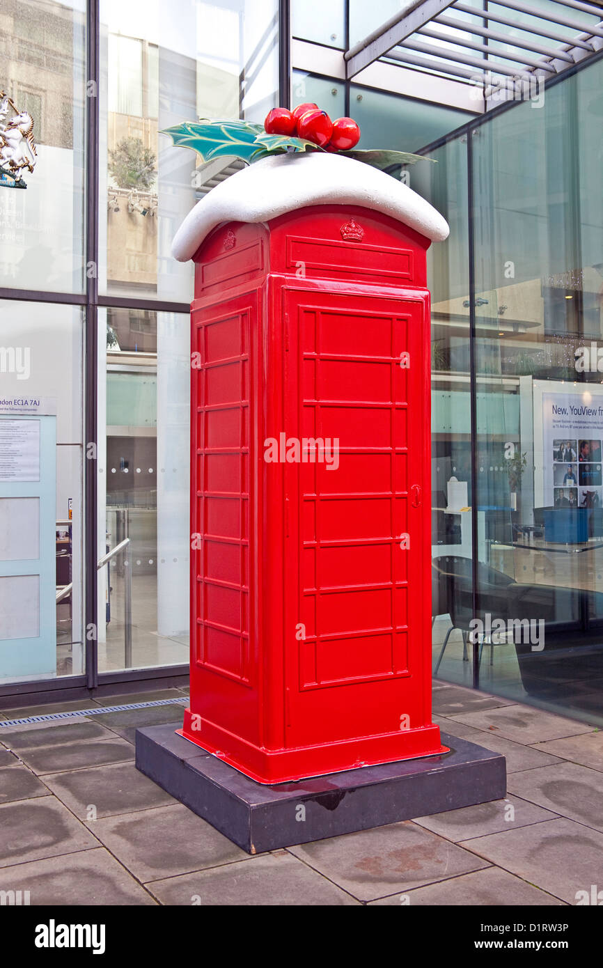 City of London Weihnachten im BT-Zentrum bei 81 Newgate Street Stockfoto