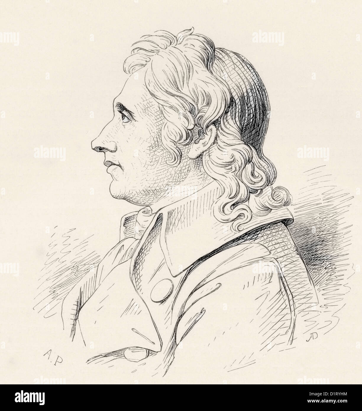 Asmus Jakob Carstens, oder "Jakob", 1754 –1798. Dänisch-Deutsche Künstler. Stockfoto
