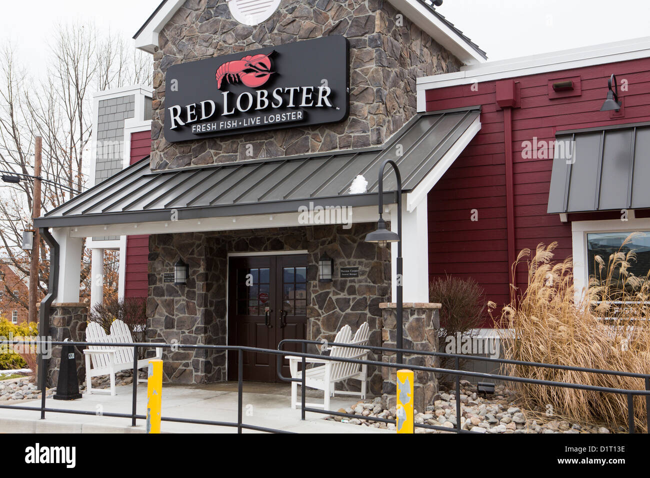 Ein Red Lobster Meeresfrüchte legeres Kette Restaurant. Stockfoto