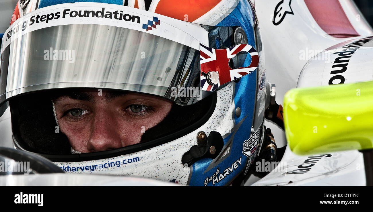 Jack Harvey GB Carlin Dallara F312 Volkswagon Cooper Reifen 2012 britische Formel 3 International Stockfoto