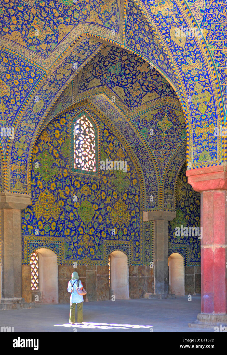 Dekorationen von Imam-Moschee, Isfahan, Iran Stockfoto