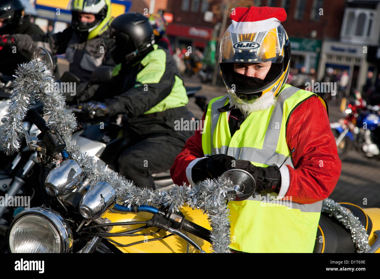 Ripon Motorräder mit einem Weihnachtsthema Stockfoto