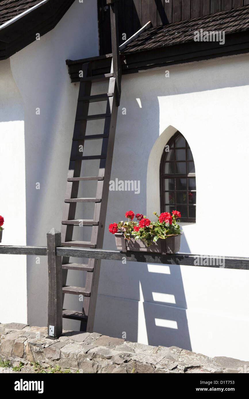 Das Dorf Hollokoe, Burg. Die alte Stadt Hollokoe ist nahezu unverändert seit mittelalterlicher Zeit. Europa, Ungarn Stockfoto