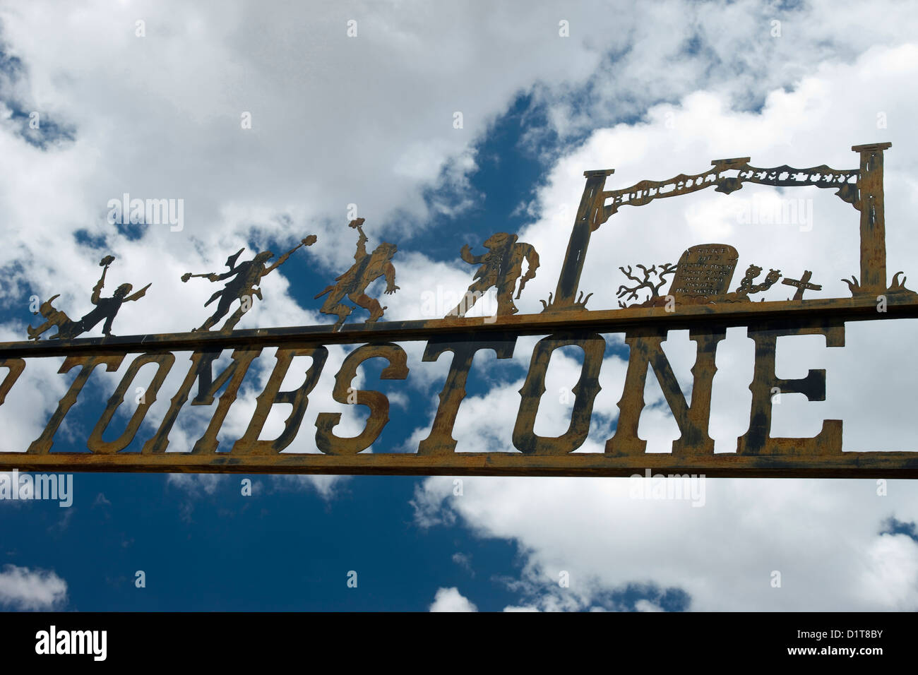 TOMBSTONE ZEICHEN GRABSTEIN COCHISE COUNTY ARIZONA USA Stockfoto