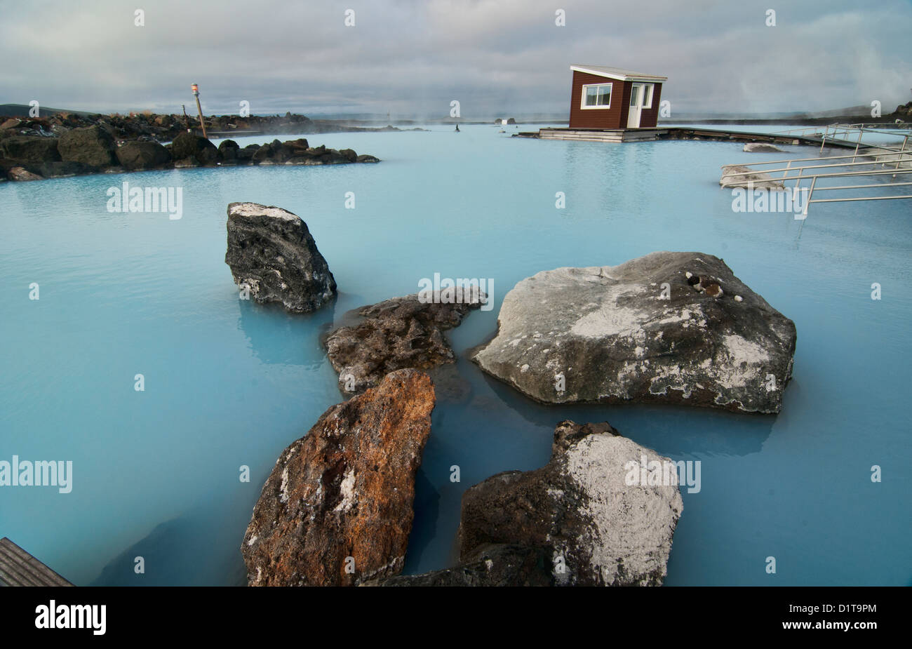 schöne Thermalbäder in Myvatn, Island Stockfoto