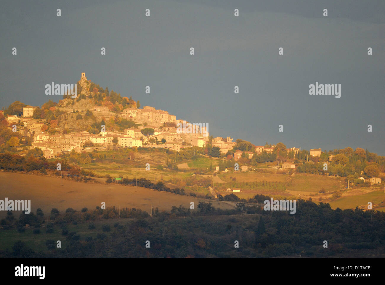 Val d ' Orcia Landschaften, Pienza, Siena, Toskana, Italien Stockfoto